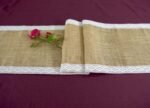 essian Table Runners Adorned with Edging Lace Trims for Weddings and Garden Parties