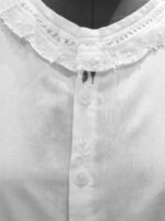 Bespoke Ladies White Cotton Nightdress Hand Embroidered - Image 3
