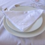 White Cotton Napkins Table Linen Dinner Wedding - Image 3