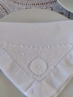 White Cotton Hand Embroidered Hemstitch Napkins