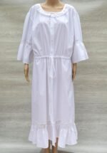 white cotton plus size ladies nightdress