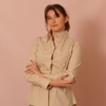 Cotton Long Sleeve Shirt for Women with Handmade Lace Trims - Image 4