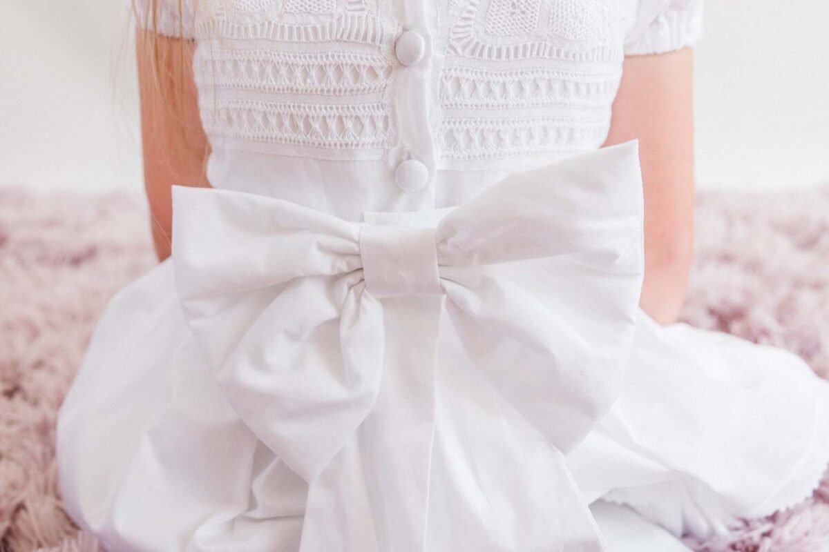 Gorgeous Cotton First Holy Communion or Flower Girl Dress - Image 6