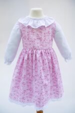 Pink Cotton Ruffle Collar Dress 2-3Y Long Sleeves - Image 5