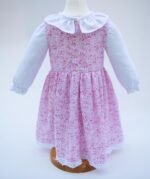 Pink Cotton Ruffle Collar Dress 2-3Y Long Sleeves - Image 6