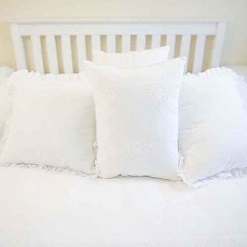 Cotton Cushion Covers with Frills for Bed