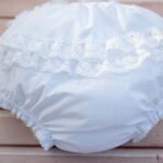 bespoke white cotton girls and women frilly knickers with lace trims
