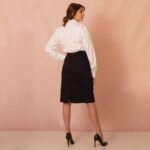 Cotton Long Sleeve Shirt for Women with Handmade Lace Trims - Image 7