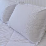 White Cotton Pillowcases Hand Embroidered and Edging Hand Handmade Lace Trims - Image 2