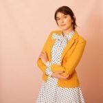 Cotton Long Sleeve Midi Dress with Bobbin Lace Trims - Image 4